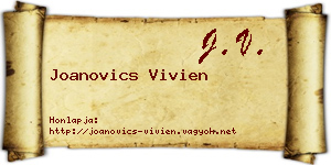 Joanovics Vivien névjegykártya